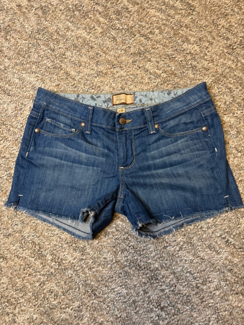 PAIGE Blue Denim Jean Shorts